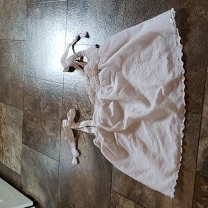 Old Navy L Linen Blend Tie Strap Blouse Sleeveless Tank Top White